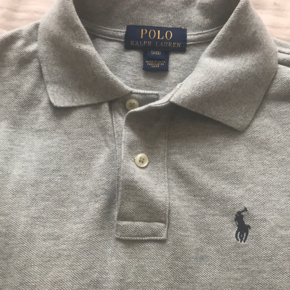 RALPH LAUREN BOYS GRAY POLO